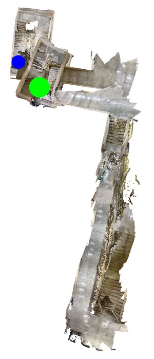 HI-SLAM2 top-down trajectory on Academic Building A
