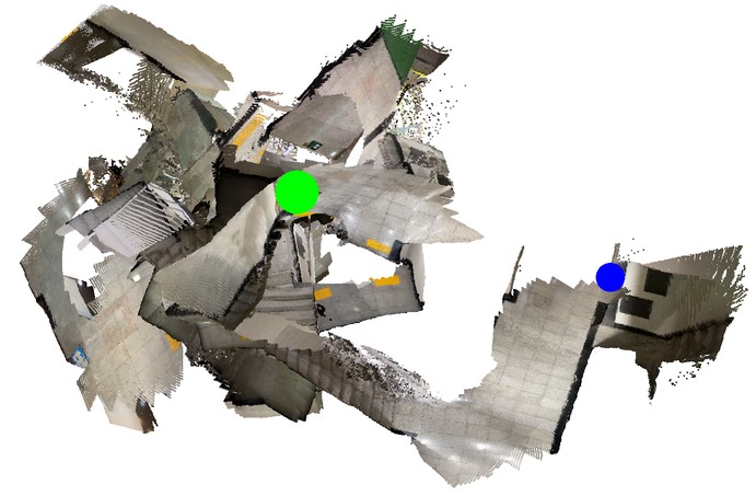 ORB-SLAM3 top-down trajectory on Mixed-use Building