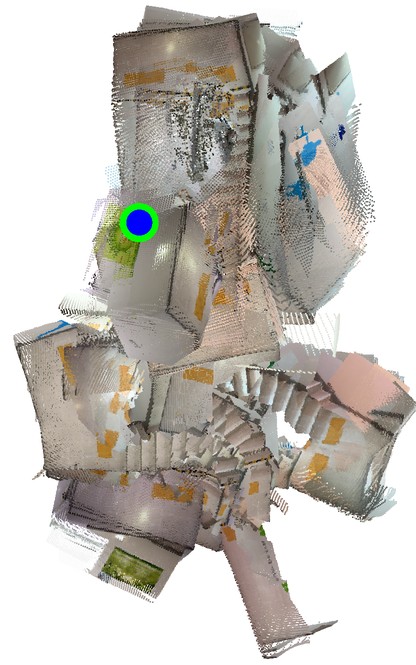 ORB-SLAM3 top-down trajectory on Office Building (return)