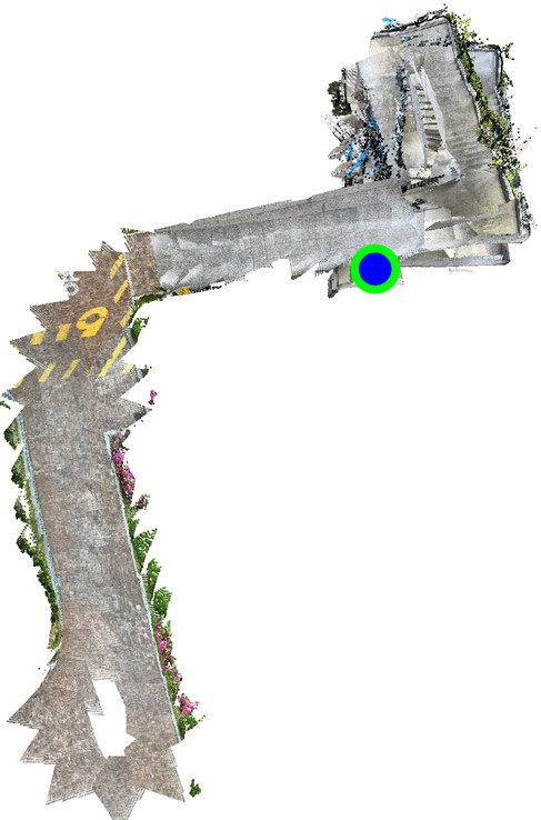 ORB-SLAM3 top-down trajectory on Parking Lot